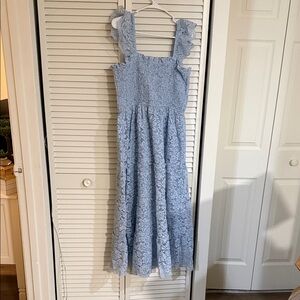 Altar'd State Blue Lace Formal Dress